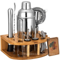 Yuming factory Cocktail Shaker Set with Stand,Perfect Bartender Kit for Bar,Bar Tool set with diverse cocktail utensils